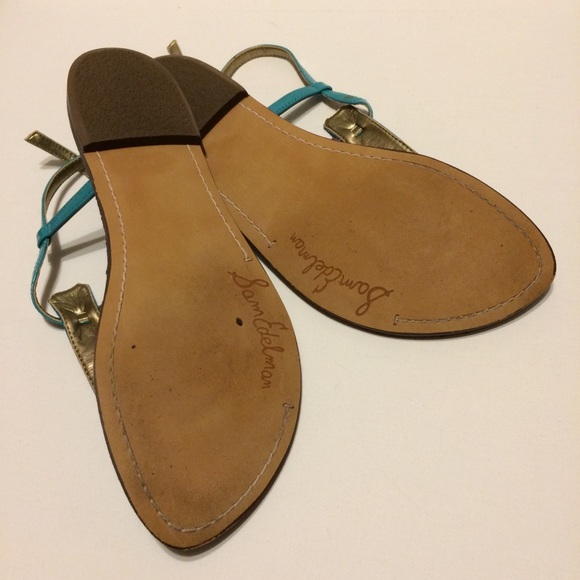 $17/2+ Sam Edelman Gigi T-Strap Sandal Turquoise - Picture 8 of 8